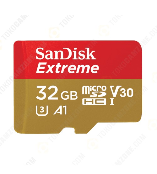 Sandisk Extreme MicroSDHC UHS-I Card Read 100MBs/Write 60 MBs 32GB (With Adapter)